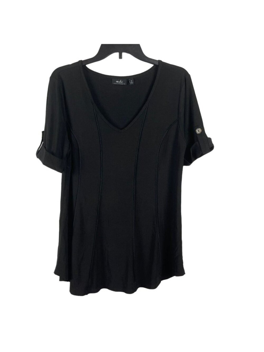 Mds California Women V-Neck Relaxed Fit Tunic Top Size M